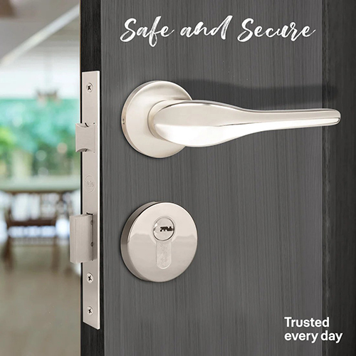 YPBL-801-SS Solid Brass Lever Handle, Satin  Chrome Polish (Without Lock and key cylinder)