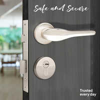 Ypbl-801-ss Solid Brass Lever Handle, Satin  Chrome Polish (without Lock And Key Cylinder) - Application: Door