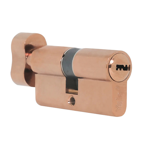 60 MM TT PRG DK-S Cylinder with Inside Thumbturn, PVD RG,Dimpled Key