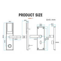LS-8098 RFID Hotel Door Lock Classic Stainless Steel Contactless Card Lock for Hotels