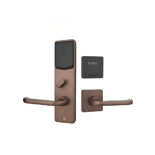 LS-8205 RFID Split Hotel Door Lock ANSI Mortise Smart Keyless Entry System with RFID Card Access