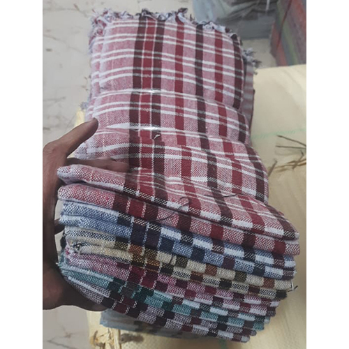 Checked Cotton Khadi Gamcha - Color: Various Available