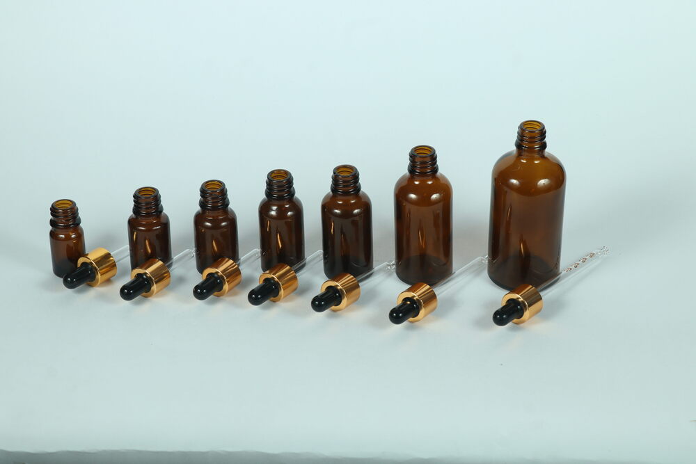 30ml Amber Dropper Bottle - Glass Material, Round Shape, Brown Color | Sealing Type: Dropper, Multiple Size Options Available
