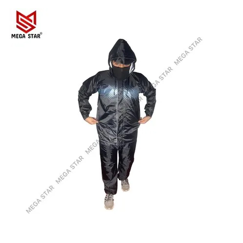 Reversible Printed Rain Suits - Color: Black