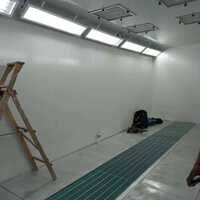 Dry Paint Booth - Durable Powder Coated Surface, Standard Size, Electric Power Source, Grey Design, 220-240 Volt Efficiency
