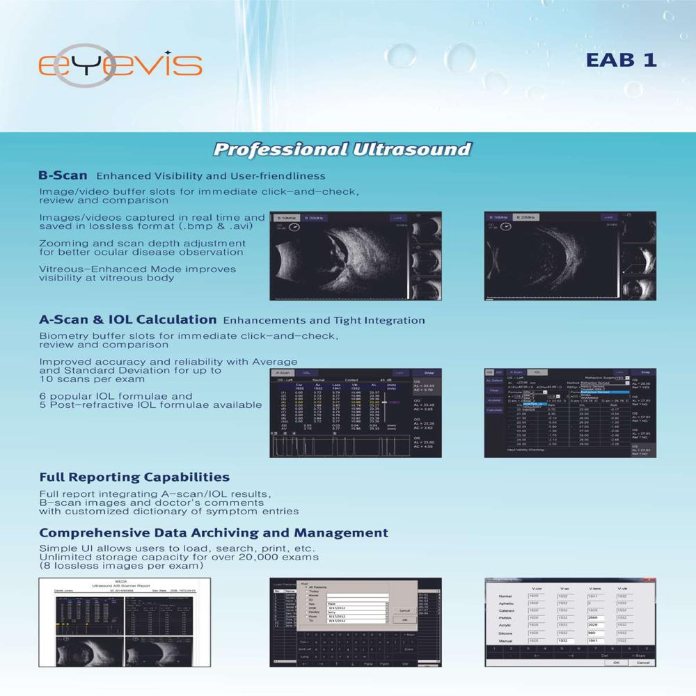 Eyevis Ultrasonic A/B Scanner EAB 1