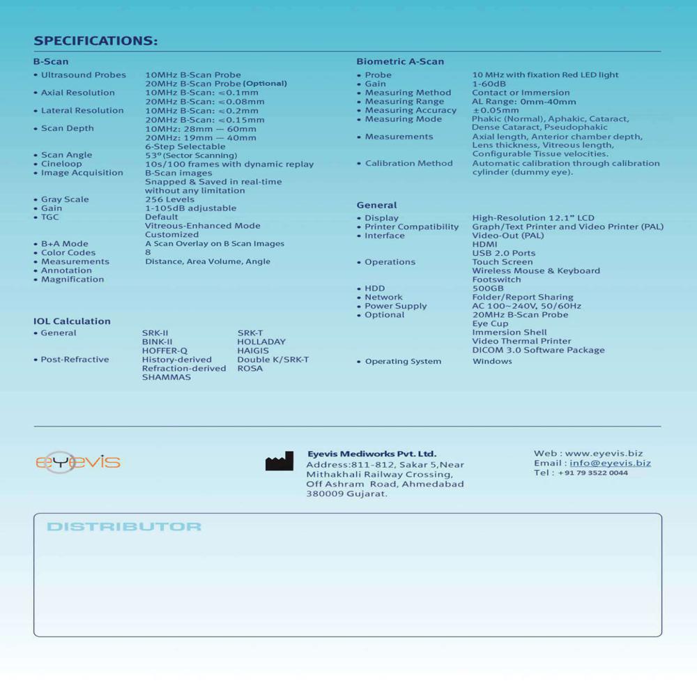 Eyevis Ultrasonic A/b Scanner Eab 1 - Material: Plastic