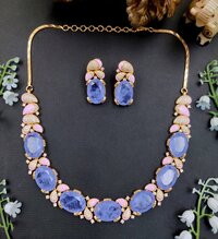 AD Elegant Glass Stone Necklace