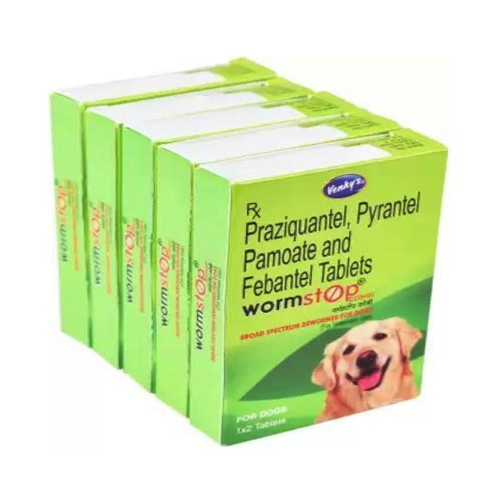 Wormstop praziquantel, pyrantel pamoate, and febantel Tablet