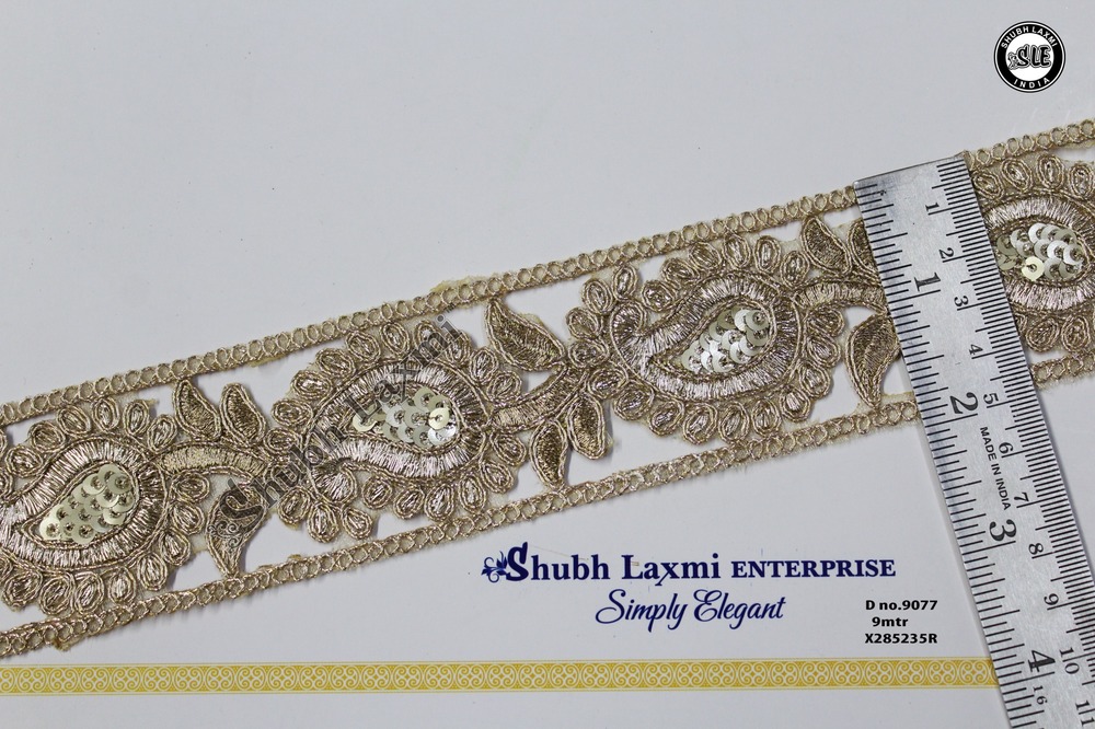 Fancy Embroidery,, Sequence Zari Laces