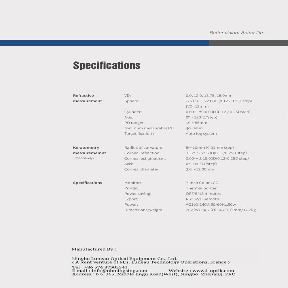 Eyevis Autorefractometer Model Rm-9900 - Color: White