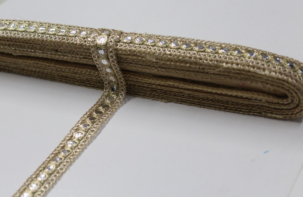 Zari Embroidery Gota Lace - Color: Golden