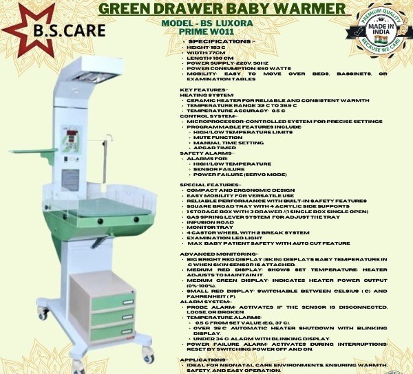 Bs Luxora Prime Baby Warmer For Nicu - Accuracy: 100 %