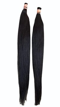 Black Human Hair Extensions, For Personal, Packaging Size: 10