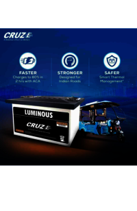 48V 20 Amp Luminous Make Lithium E-Ricksha Battery And Charger