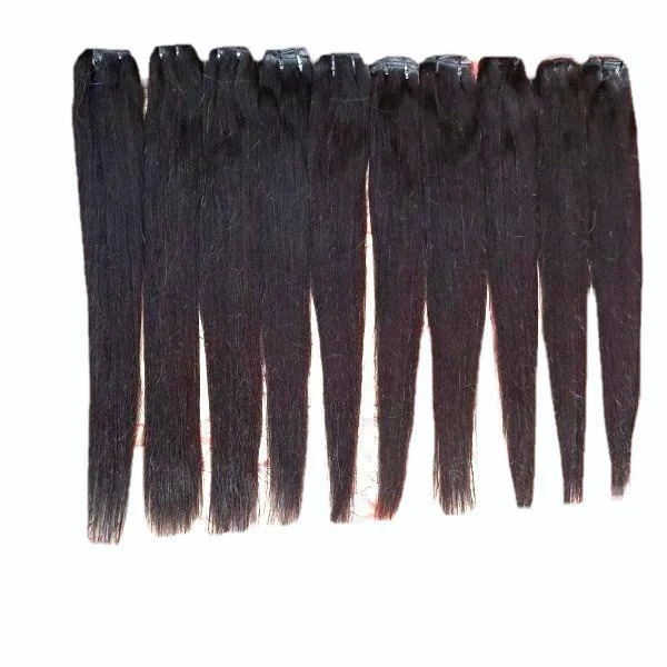 Natural Indian Temple Remy Black Human Hair Extensions, 10 - 30 inch