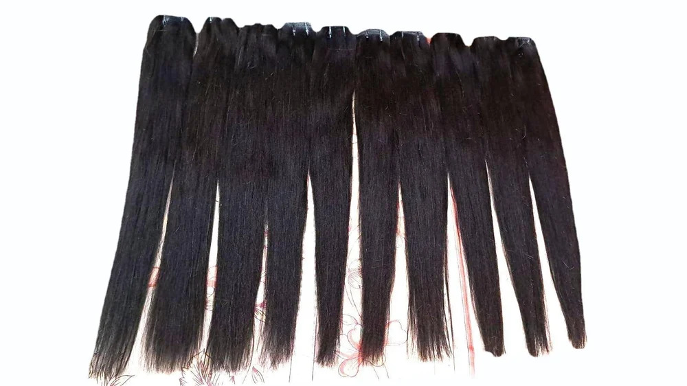 Natural Indian Temple Remy Black Human Hair Extensions, 10 - 30 inch