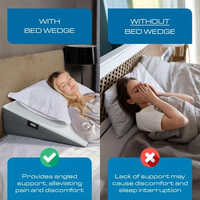 Memory Foam Jacquard Bed Wedge Pillow - Color: White