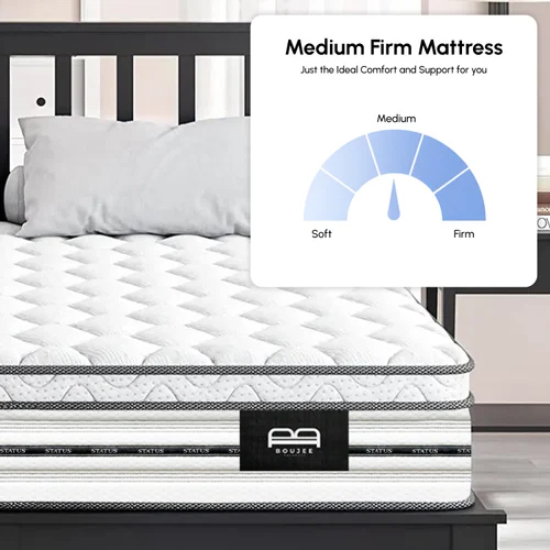 Opulent Harmony Memory Foam Pocket Spring Bed Mattress - Color: White
