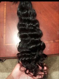 Black Temple Virgin Weft Hair, For Parlour, Packaging Size: Piece Per Pack