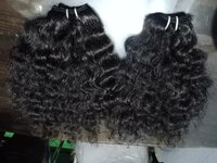 Black Temple Virgin Weft Hair, For Parlour, Packaging Size: Piece Per Pack