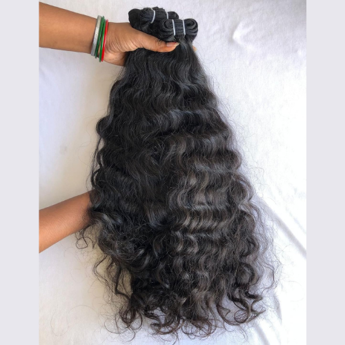 South Indian Temple Virgin Human Hair Bundles  Sew In Weaves Weft Extensions