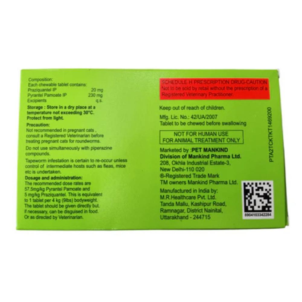 BANDYSTAR-CAT Praziquantel and Pyrantel Pamoate TABLETS																															