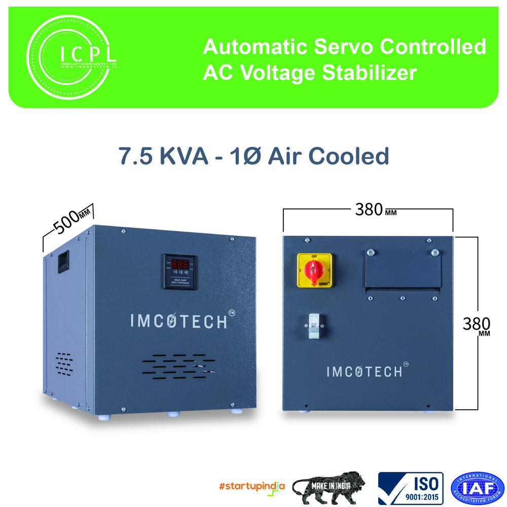 7.5 KVA सिंगल फेज सervo वोल्टेज स्टेबलाइज़र