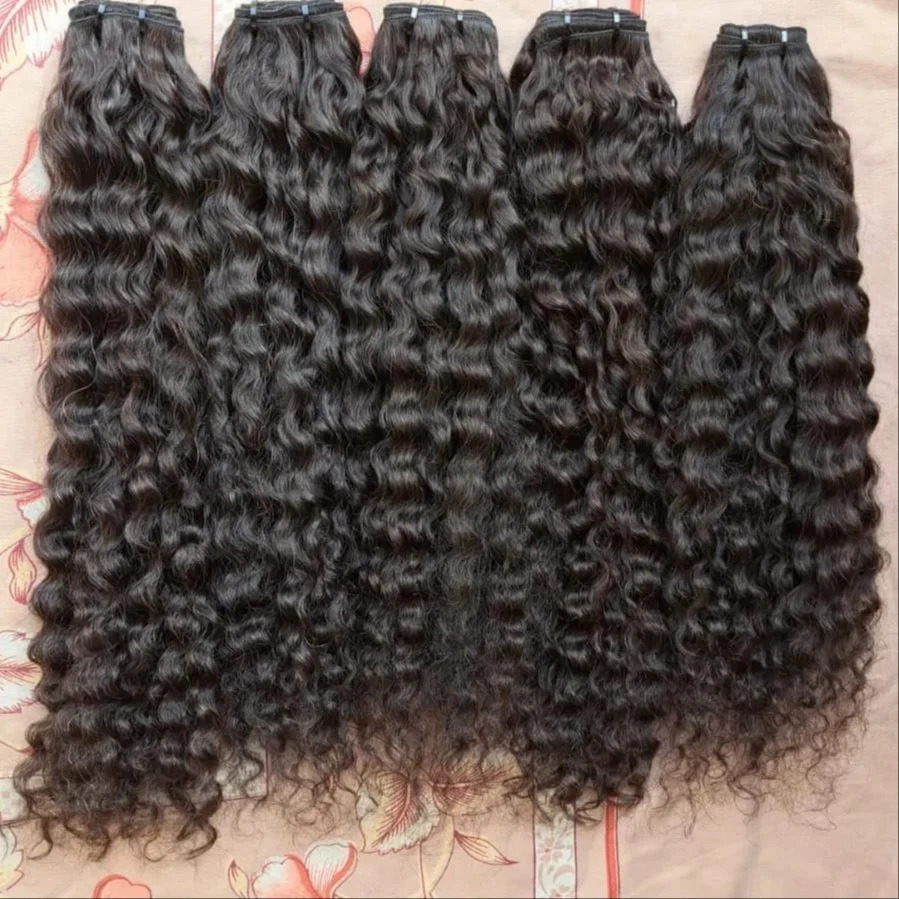 Black Indian Curly Human Hair Extensions, 10 inch to 30 inch
