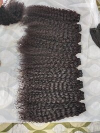 Black Indian Curly Human Hair Extensions, 10 inch to 30 inch