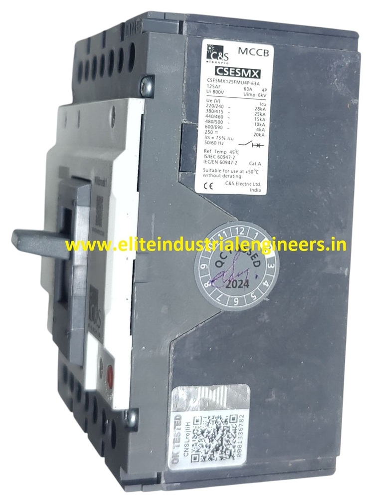 C&S MCCB CSESMX125FMU4P -63AMP 25kA