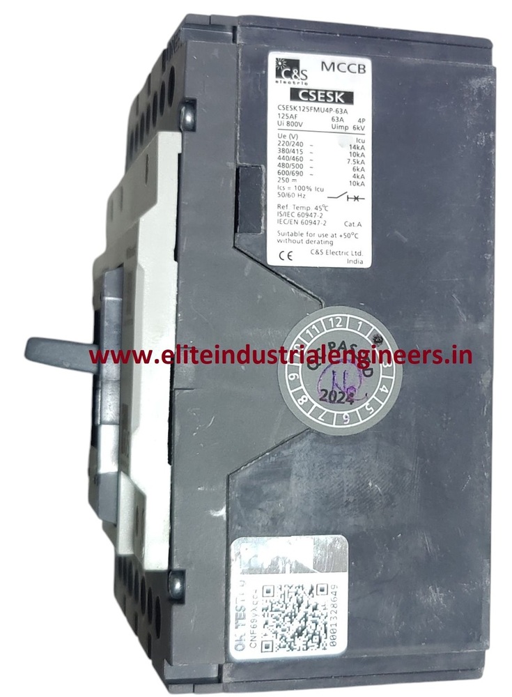 C&S MCCB CSESK125FMU4P-63AMP 10kA