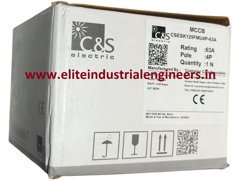 C&S MCCB CSESK125FMU4P-63AMP 10kA