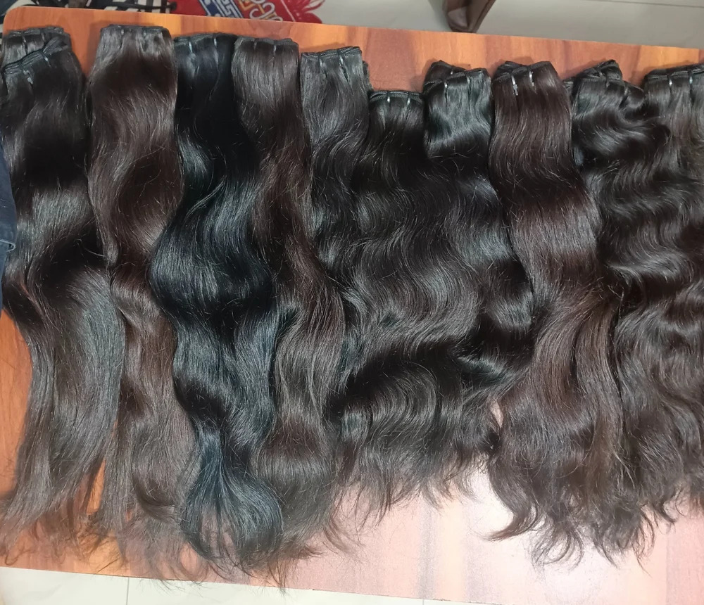 Black Machine Weft Natural curly Raw Hair bundle