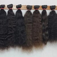 Black Machine Weft Natural curly Raw Hair bundle