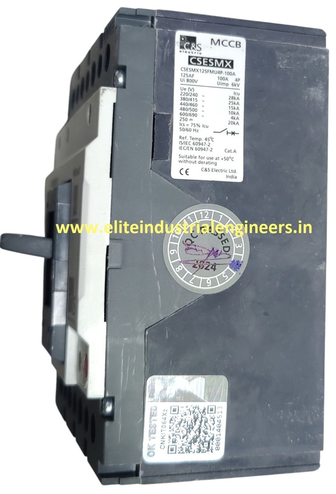 C&S MCCB CSESMX125FMU4P-100AMP 25kA