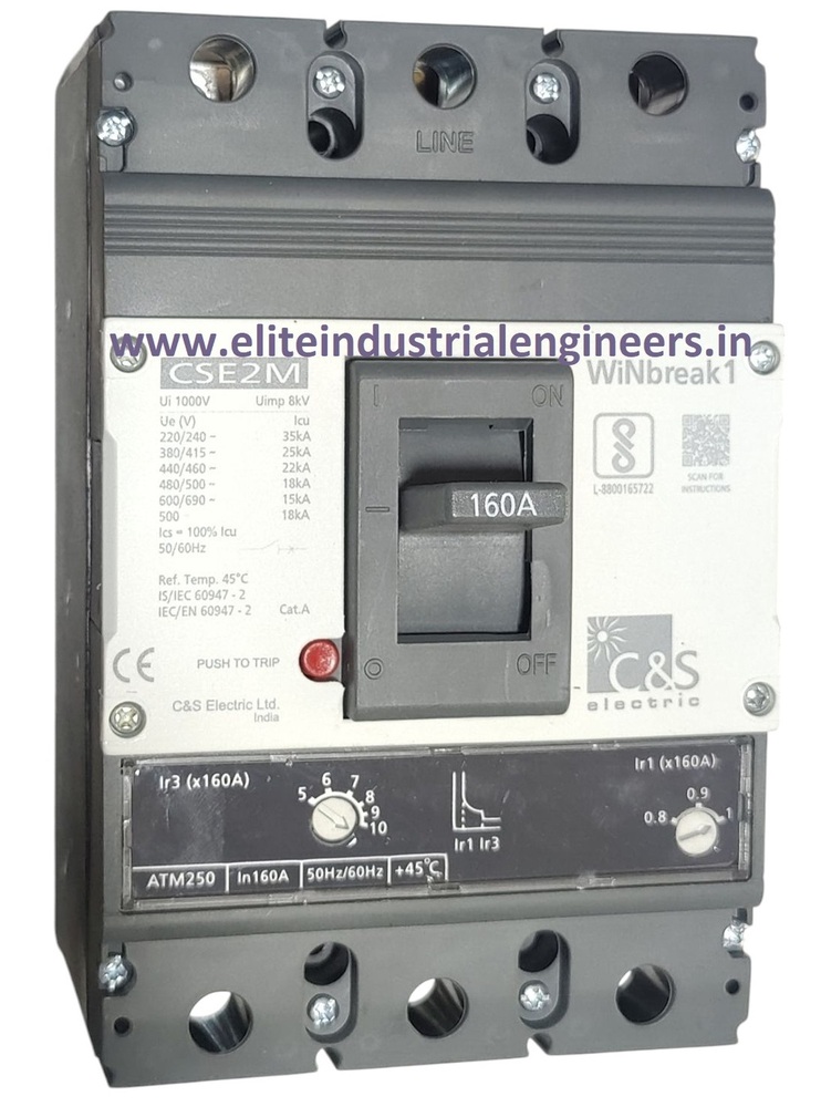 C&S MCCB CSE2M250ATM3P-160AMP 25kA