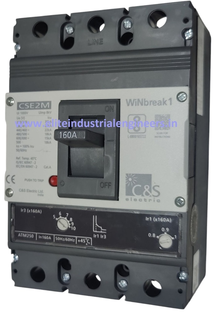 C&S MCCB CSE2M250ATM3P-160AMP 25kA