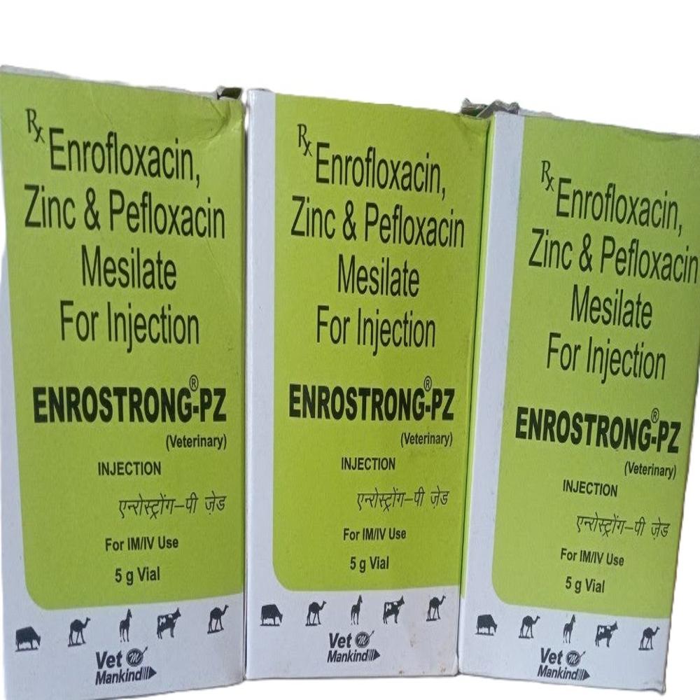Enrostrong-pz 5gm Enrofloxacin, Pefloxacin Mesilate, And Zinc Injection