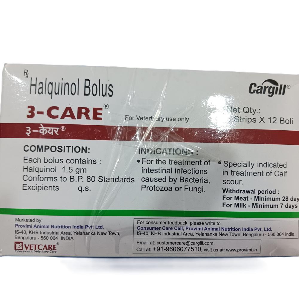 3-care Halquinol Bolus - Packaging Type: Box