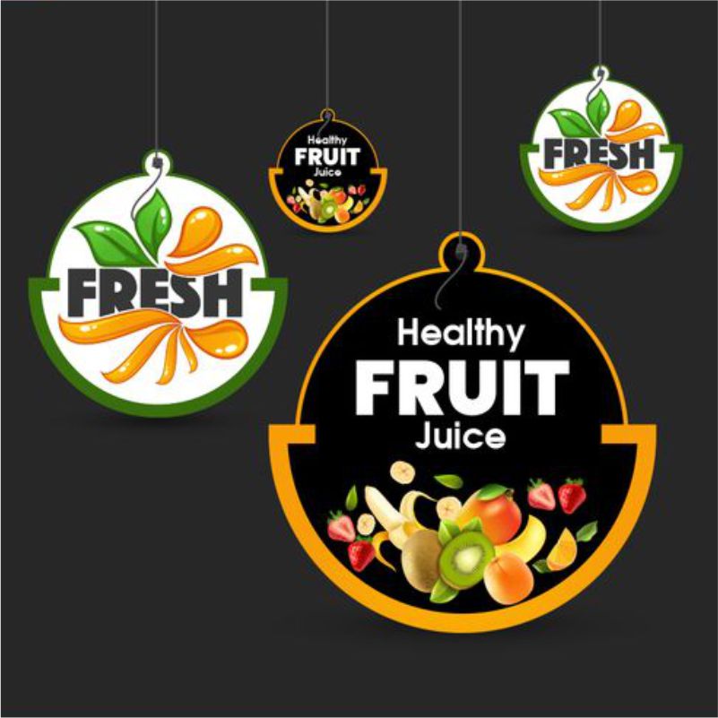 Glass Bottle Labels - Color: Multicolor