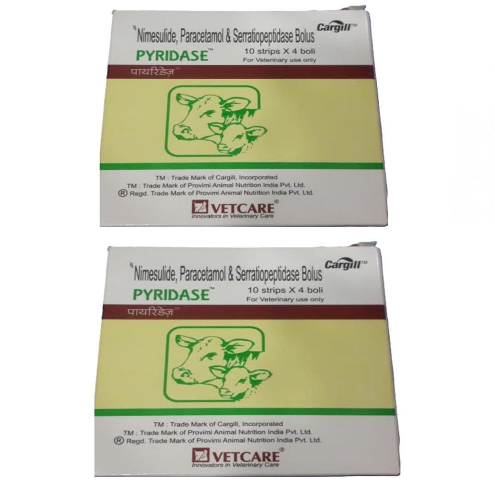 Pyridase Nimesulide, Paracetamol, And Serratiopeptidase Bolus - Packaging Type: Box