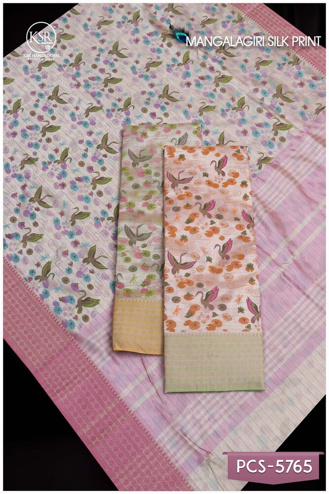 MANGALAGIRI SILK PRINTED SAREE