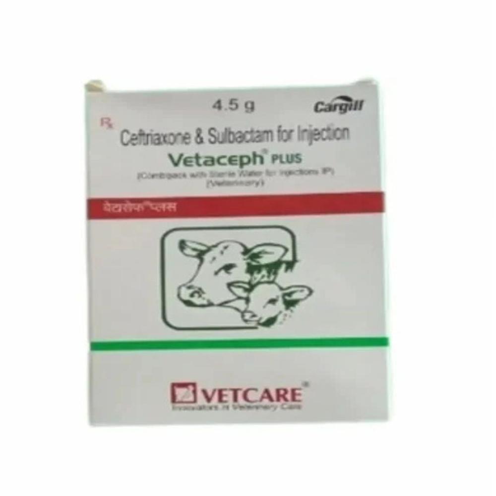 Vetaceph Plus 4.5gm  Ceftriaxone sodium and Sulbactam Injection