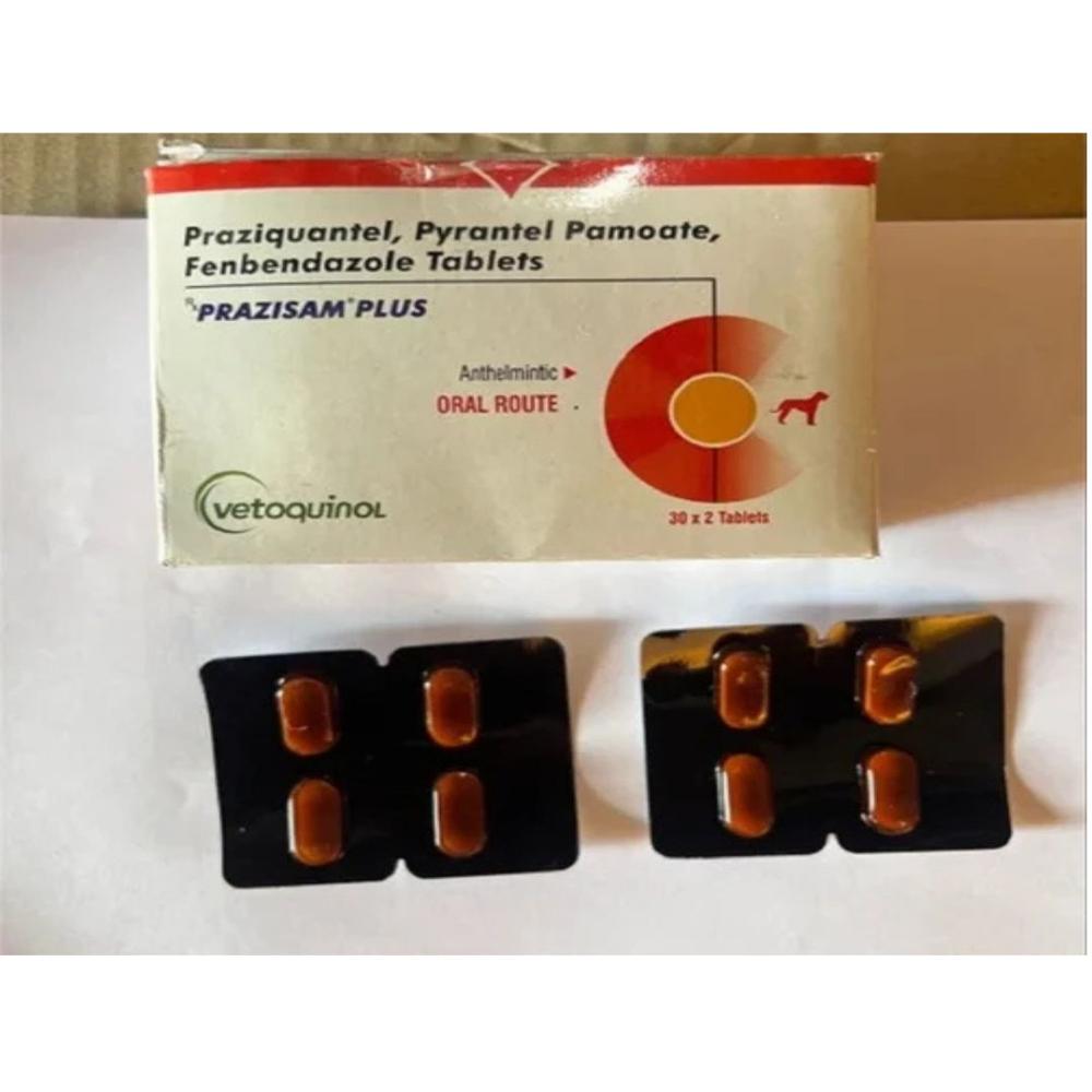 Prazisam Plus Praziquantel+Pyrantel+Fenbendazole Tablets