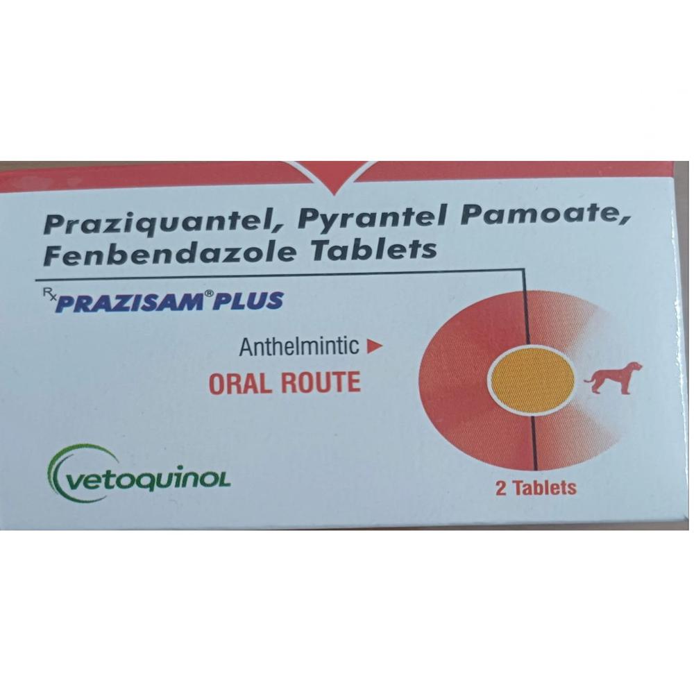 Prazisam Plus Praziquantel+Pyrantel+Fenbendazole Tablets