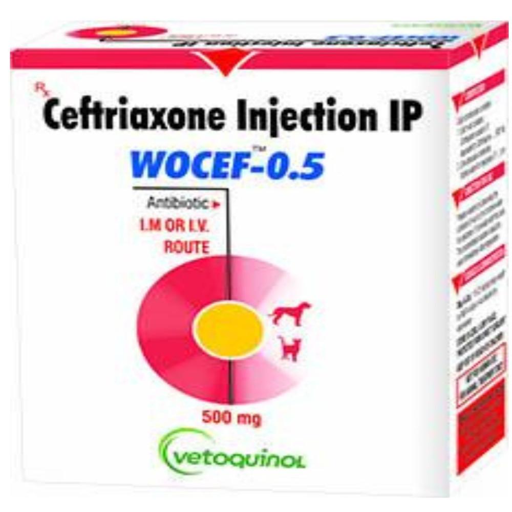 WOCEF-0.5 Ceftriaxone 500mg Injection