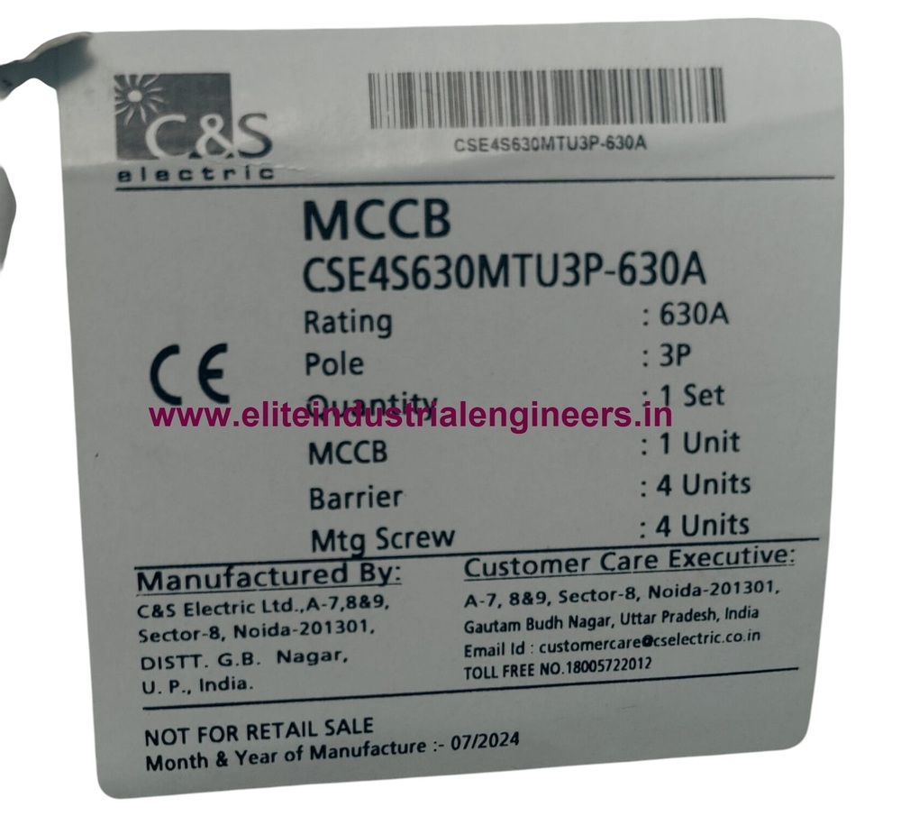 C&s Mccb Cse4s630mtu3p-630a 50ka - Application: For Industrial