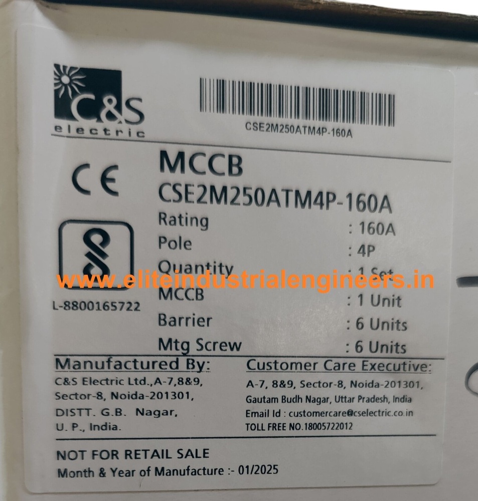 C&S MCCB CSE2M250ATM4P-160A 25kA