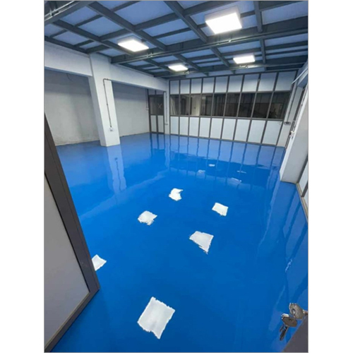 Industrial Epoxy Flooring Services - Blue, 2-5mm Thickness | Hardness 80-90 Shore D, 60 Mpa Compressive Strength, Excellent Chemical Resistance